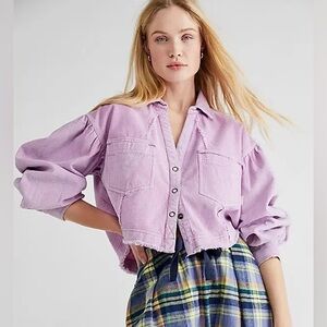 Free People Cropped Corduroy Jacket